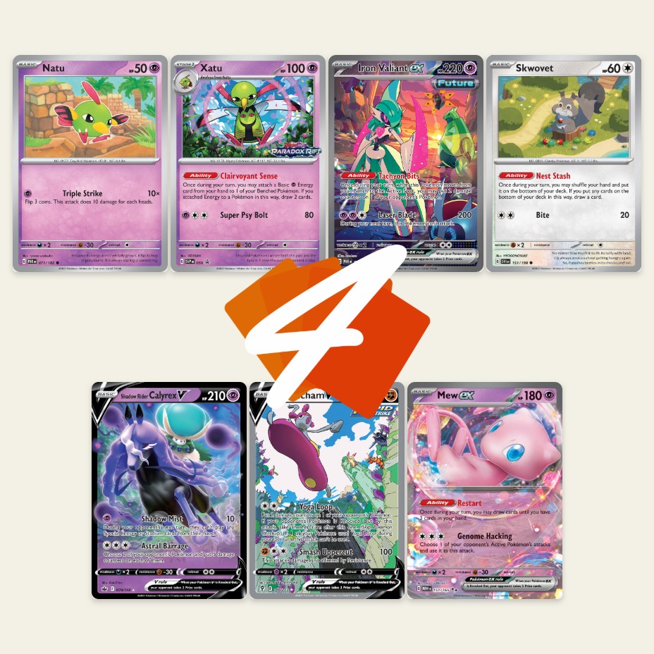 IRON VALIANT ex w/ XATU : Utilize Both It's Ability AND Attack ! Great Combo! (Pokemon PARADOX RIFT)